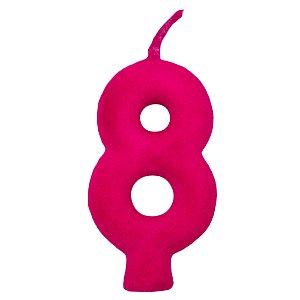 Vela Veloute Pink Número 8