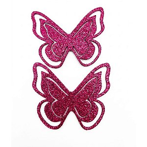 Borboleta 3D EVA Pink 10Un - Artes Rufino
