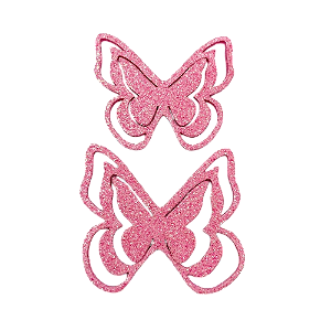 Borboleta 3D EVA Rosa 10Un - Artes Rufino