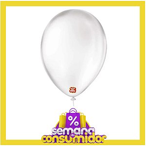 Balão 9 Liso Cristal | 50 Unidades