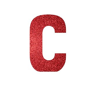 Letra Eva Vermelho C - Fábrica de Letras