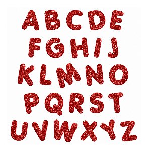 Letra Eva Vermelho T - Fábrica de Letras