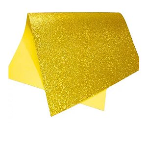 Placa EVA Glitter Amarelo  40X60cm - Silver Plastic