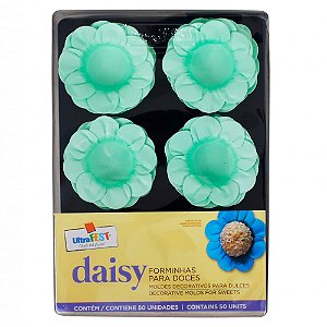 Forminhas Daisy 50 Unidades Verde Aqua