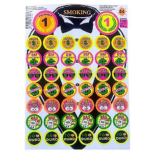 Adesivo Smoking Neon 44Un - Festa Chic