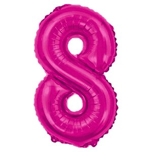 Balão Metalizado 16P Pink Número 8
