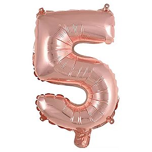 Balão Metalizado 30 para 32P Rose Número 5