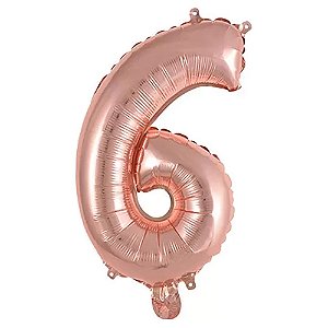 Balão Metalizado 30 para 32P Rose Número 6