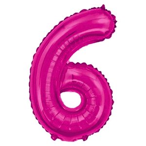 Balão Metalizado 16P Pink Número 6