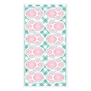Adesivo Decorativo Patinhas Rosa Páscoa 3 cartelas - Regina