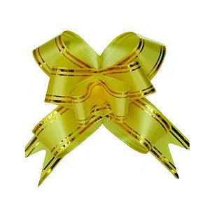 Laço Tradicional Médio com 10 Unidades Amarelo