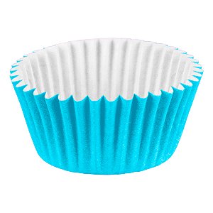 Forminhas Mini Cupcake Impermeável Azul Bb 45 Unidades