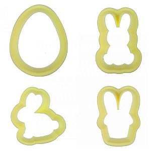 Cortador de Páscoa Brilhante 4 Peças - Blue Star