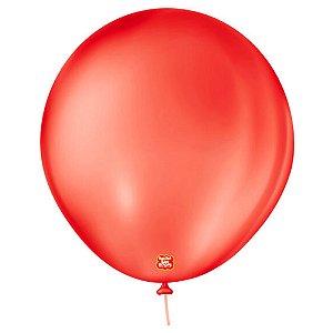 Balão 8 Liso Vermelho Quente 50 Unidades