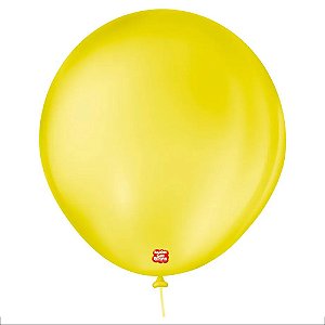 Balão 8 Liso Amarelo Citrino 50 Unidades