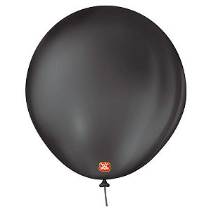Balão 8 Liso Preto Ebano 50 Unidades