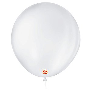 Balão 8 Liso Branco Polar 50 Unidades
