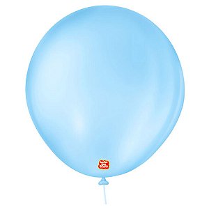 Balão 8 Liso Azul Baby 50 Unidades