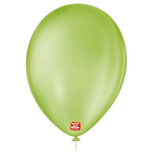 Balão 9 Liso Verde Eucalipto 50 Unidades