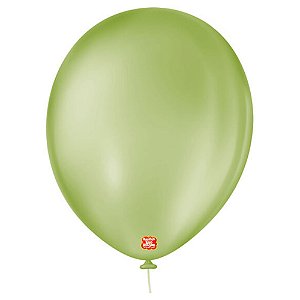 Balão 11 Liso Redondo Verde Eucalipto 50 Unidades