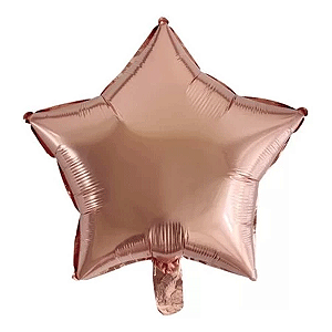 Balão Metalizado Estrela Rose Gold 19P - Br Festas