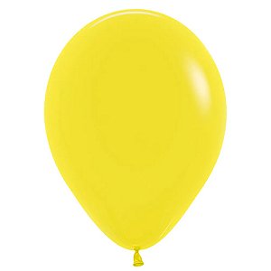 Balão Latex 11 Polegadas Fashion Amarelo 50 Unidades