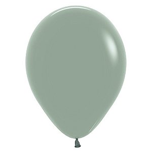 Balão Latex 5 Polegadas Pastel Dusk Verde Laurel 50 Unidades