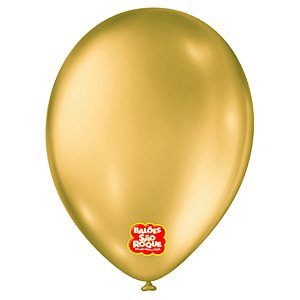 Balão 9 Metallic com 25 Ouro