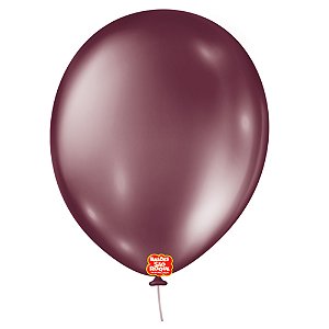 Balão 11 Metallic Marsala com | 25 Unidades