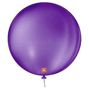 Balão 5 Liso Redondo Roxo Uva 50Un - São Roque