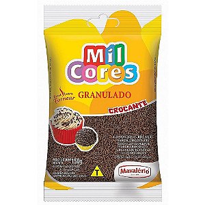 Granulado Crocante Chocolate Mil Cores 150g -  Mavalério