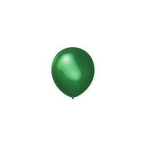 Balão 7 Cintilante Verde | 50 Unidades