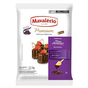 Cobertura Fracionada Mavalério Premium - Chocolate Meio Amargo - Gotas 2,1kg