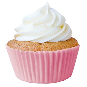 Forminha Mini Cupcake Impermeavel Rosa Bb 45Un