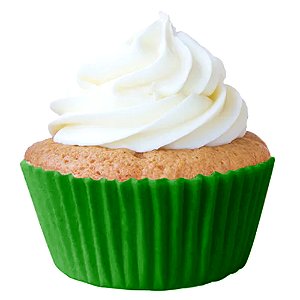 Forminha Mini Cupcake Impermeavel Verde Escura 45Un
