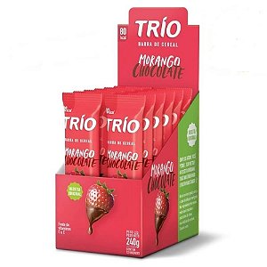 Trio Morango/Chocolate 20G | 12 Unidades