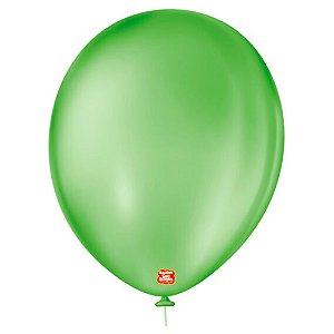 Balão 11 Liso Redondo Verde Maca 50Un