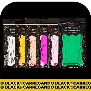 Cortina Holográfica Corte Especial Prata 100X200cm - Silver Plastic