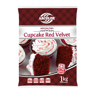 Mistura para Cupcake Redondo Velvet 1kg Arcolor