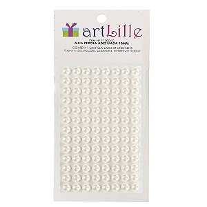 Meia Pérola Adesivada 10mm 84un Creme - Artlille