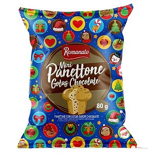 Panetone Gotas de Chocolate 80g - Romanato