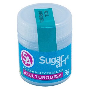 Pó para Decoração 3Gazul Turquesa Sugar Art