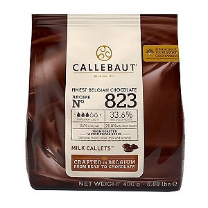 Chocolate Belga Callebaut Callets ao Leite N.823 - Gotas (33.6% de Cacau) - 400g