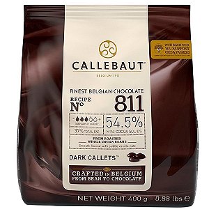 Chocolate Belga Callebaut Callets Amargo N.811 - Gotas (54.5% de Cacau) - 400G
