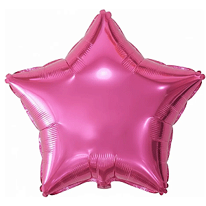 Balão Metalizado Estrela Rosa Claro Bebê 18P - Br Festas