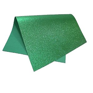 Placa EVA Glitter Verde 40X60cm - Silver Plastic