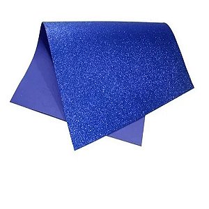 Placa EVA Glitter Azul 40X60cm - Silver Plastic