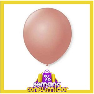 Balão 9 Liso Rose | 50 Unidades