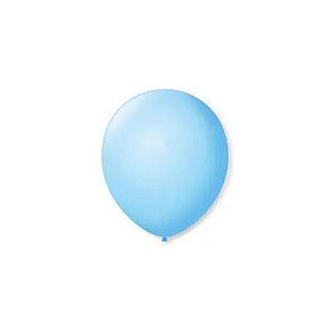 Balão 11 Liso Redondo Azul Bebê | 50 Unidades