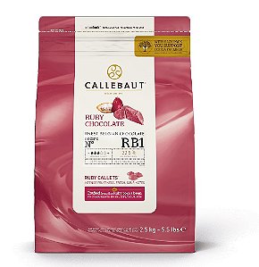 Chocolate Belga Callebaut Callets Ruby  N.RB1 - Gotas (32.5% de Cacau) - 2,5kg
